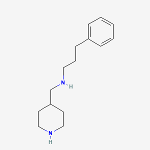 molecular formula C15H24N2 B8288289 4-[(3-Phenylpropan-1-yl)aminomethyl]-piperidine 