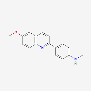molecular formula C17H16N2O B8288304 4-(6-methoxyquinolin-2-yl)-N-methylaniline 