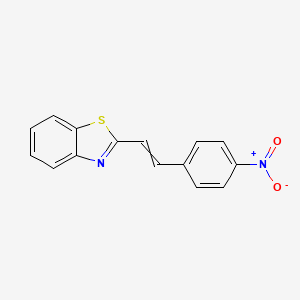 molecular formula C15H10N2O2S B8288318 beta-(Benzothiazol-2-yl)-4-nitrostyrene 