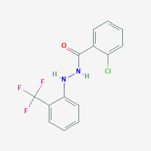 molecular formula C14H10ClF3N2O B8288331 2-chloro-N'-(alpha,alpha,alpha-trifluoro-o-tolyl)-benzhydrazide 