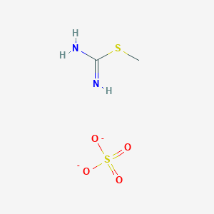 molecular formula C2H6N2O4S2-2 B8288335 (Methylsulfanyl)methanimidamide sulfate 