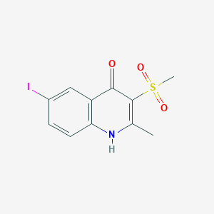 6-Iodo-3-methanesulfonyl-2-methyl-quinolin-4-ol