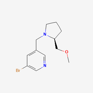 molecular formula C12H17BrN2O B8288449 3-Bromo-5-((S)-2-methoxymethyl-pyrrolidin-1-ylmethyl)-pyridine 