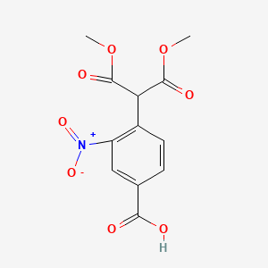 molecular formula C12H11NO8 B8288468 Dimethyl (4-carboxy-2-nitrophenyl)malonate 