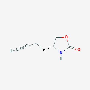molecular formula C7H9NO2 B8288473 (4R)-4-(3-Butynyl)oxazolidine-2-one 