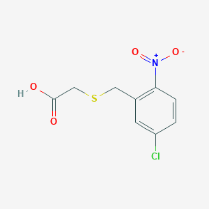 molecular formula C9H8ClNO4S B8288482 (5-Chloro-2-nitro-benzylsulfanyl)-acetic acid 