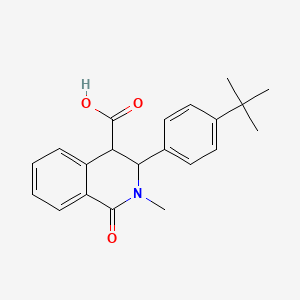 molecular formula C21H23NO3 B8288498 3-(4-t-Butylphenyl)-4-hydroxycarbonyl-2-methyl-1-oxo-1,2,3,4-tetrahydroisoquinoline 