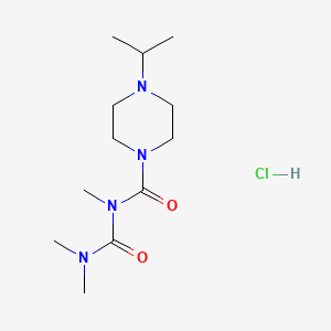 molecular formula C12H25ClN4O2 B8288525 1-Piperazinecarboxamide, N-((dimethylamino)carbonyl)-N-methyl-4-(1-methylethyl)-, monohydrochloride CAS No. 80712-50-1