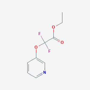 molecular formula C9H9F2NO3 B8288544 2,2-Difluoro-2-(pyridin-3-yloxy)acetic acid ethyl ester 