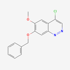 molecular formula C16H13ClN2O2 B8288571 7-Benzyloxy-4-chloro-6-methoxy cinnoline 