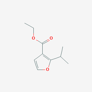 molecular formula C10H14O3 B8288619 2-Isopropyl-furan-3-carboxylic acid ethyl ester 