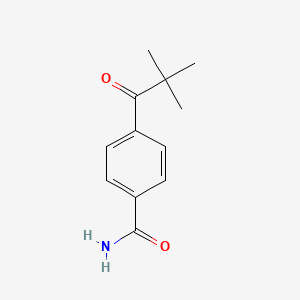 molecular formula C12H15NO2 B8288646 4-(2,2-Dimethylpropionyl)benzamide 