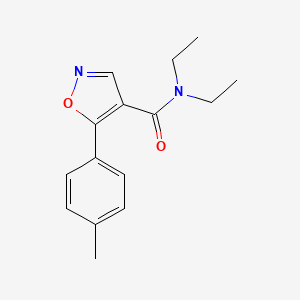 molecular formula C15H18N2O2 B8288683 N,N-Diethyl-5-(4-methylphenyl)isoxazole-4-carboxamide 