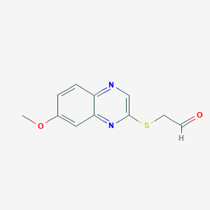 molecular formula C11H10N2O2S B8288704 (7-Methoxy-quinoxalin-2-ylsulfanyl)-acetaldehyde 