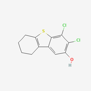molecular formula C12H10Cl2OS B8288784 3,4-Dichloro-6,7,8,9-tetrahydro-2-hydroxydibenzothiophene 