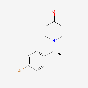 molecular formula C13H16BrNO B8288801 (R)-1-(1-(4-Bromophenyl)ethyl)piperidin-4-one 