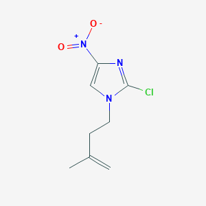 molecular formula C8H10ClN3O2 B8288817 2-chloro-1-(3-methyl-3-butenyl)-4-nitro-1H-imidazole 
