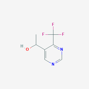 molecular formula C7H7F3N2O B8288821 5-Pyrimidinemethanol, alpha-methyl-4-(trifluoromethyl)- 