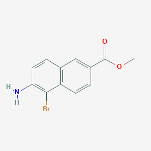 molecular formula C12H10BrNO2 B8288846 Methyl 6-amino-5-bromo-2-naphthoate 