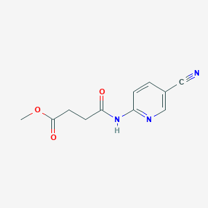 molecular formula C11H11N3O3 B8288852 Methyl 4-[(5-cyano-2-pyridyl)amino]-4-oxo-butanoate 