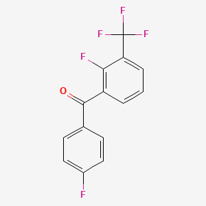 molecular formula C14H7F5O B8288855 (2-Fluoro-3-trifluoromethyl-phenyl)-(4-fluoro-phenyl)-methanone 