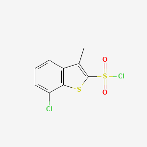 molecular formula C9H6Cl2O2S2 B8288871 7-Chloro-3-methylbenzothiophene-2-sulfonyl chloride CAS No. 752135-42-5