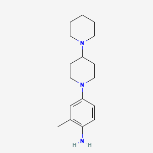 molecular formula C17H27N3 B8288892 4-(1,4'-Bipiperidin-1'-yl)-2-(methyl)aniline 