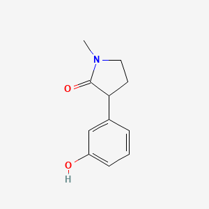 molecular formula C11H13NO2 B8288918 3-(3-Hydroxyphenyl)-1-methyl-2-pyrrolidone 