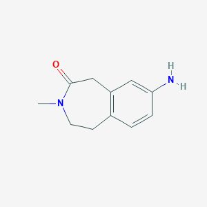 molecular formula C11H14N2O B8288945 8-Amino-3-methyl-1,3,4,5-tetrahydro-benzo[d]azepin-2-one 