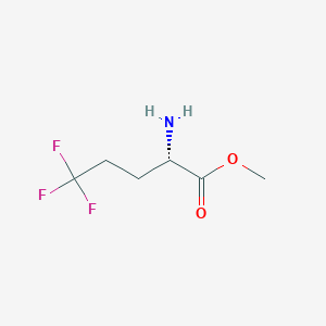 molecular formula C6H10F3NO2 B8288962 (2S)-amino-5,5,5-trifluoro-pentanoic acid methyl ester 