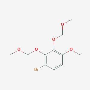 molecular formula C11H15BrO5 B8288971 1-Bromo-2,3-bis(methoxymethoxy)-4-methoxybenzene 