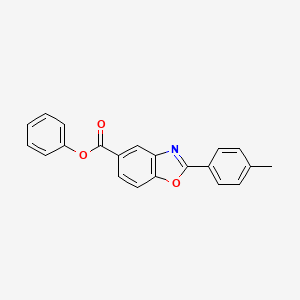molecular formula C21H15NO3 B8289014 Phenyl 2-(4-methylphenyl)-1,3-benzoxazole-5-carboxylate CAS No. 63557-00-6