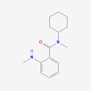 molecular formula C15H22N2O B8289021 N-Cyclohexyl-N-methyl-2-methylaminobenzamide 