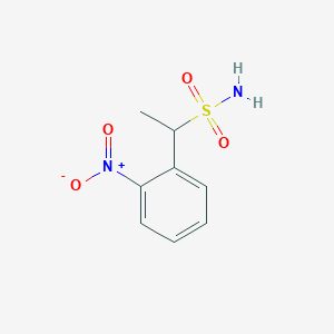 molecular formula C8H10N2O4S B8289027 1-(2-Nitrophenyl)ethanesulfonamide 