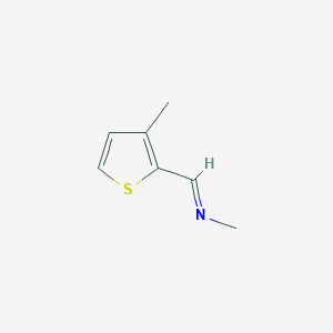 molecular formula C7H9NS B8289041 3-Methyl-2-thiophenecarboxaldehyde methylimine 