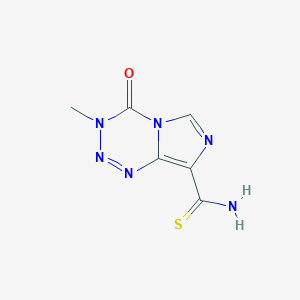 molecular formula C6H6N6OS B8289058 3-Methyl-4-oxo-3,4-dihydroimidazo[5,1-d][1,2,3,5]tetrazine-8-carbothioamide 