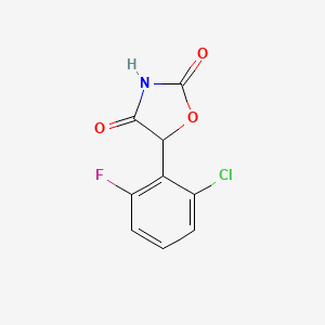 molecular formula C9H5ClFNO3 B8289082 5-(2-Chloro-6-fluorophenyl)oxazolidine-2,4-dione 