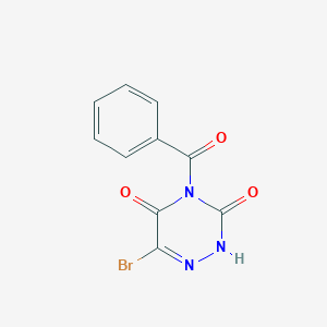 molecular formula C10H6BrN3O3 B8289133 6-bromo-4-(phenylcarbonyl)-1,2,4-triazine-3,5(2H,4H)-dione 