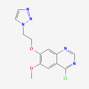 molecular formula C13H12ClN5O2 B8289140 4-Chloro-6-methoxy-7-(2-(1,2,3-triazol-1-yl)ethoxy)quinazoline 