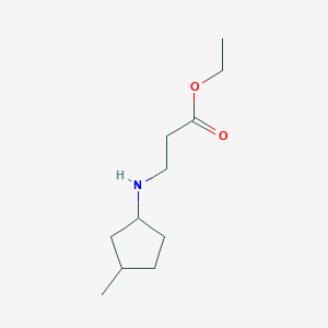 molecular formula C11H21NO2 B8289156 (Rac)-3-(3-methyl-cyclopentylamino)-propanoic acid ethyl ester 