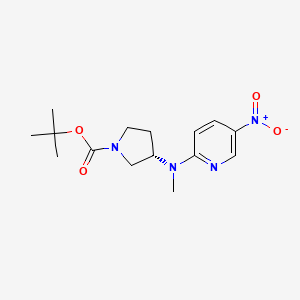 molecular formula C15H22N4O4 B8289160 (S)-tert-butyl 3-(methyl(5-nitropyridin-2-yl)amino)pyrrolidine-1-carboxylate 
