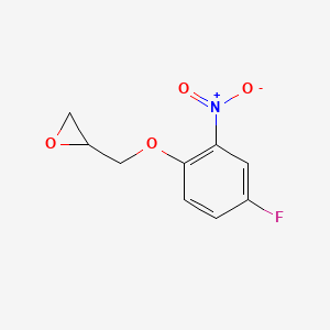 molecular formula C9H8FNO4 B8289168 1-(4-Fluoro-2-nitrophenoxy)-2,3-epoxypropane 