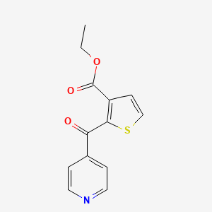 molecular formula C13H11NO3S B8289202 Ethyl 2-isonicotinoylthiophene-3-carboxylate 
