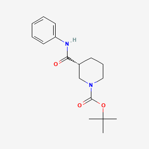 molecular formula C17H24N2O3 B8289221 (R)-1-Boc-piperidine-3-carboxylic acid phenyl amide 
