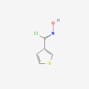 molecular formula C5H4ClNOS B8289226 N-hydroxy-thiophene-3-carboximidoyl chloride 