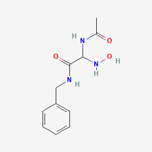 molecular formula C11H15N3O3 B8289238 2-Acetylamino-2-hydroxyamino-N-benzylacetamide 
