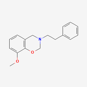molecular formula C17H19NO2 B8289240 2H-1,3-Benzoxazine, 3,4-dihydro-8-methoxy-3-(2-phenylethyl)- CAS No. 55311-21-2