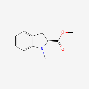 molecular formula C11H13NO2 B8289257 (2S)-1-methylindoline-2-carboxylic methyl ester 