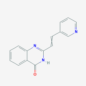 molecular formula C15H11N3O B8289302 2-(2-(3-Pyridyl)Vinyl)Quinazolin-4-One 
