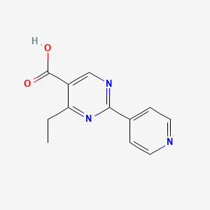 molecular formula C12H11N3O2 B8289317 Ethyl-2-(4-pyridyl)-5-pyrimidinecarboxylic Acid 
